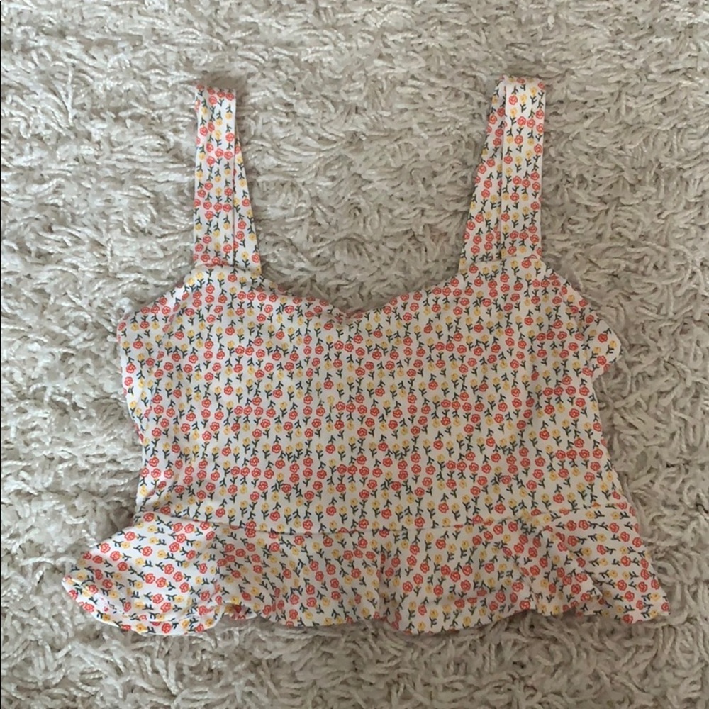 Forever21 super soft floral crop top